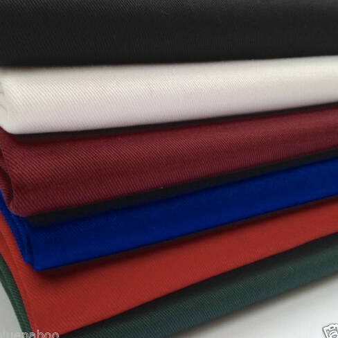 100% Cotton Drill Fabric by the Half Metre, 150cm width, 267gms, Choice of colours ~