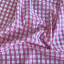 Cerise Pink gingham fabric