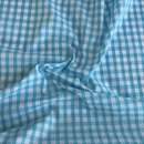 Aqua gingham fabric