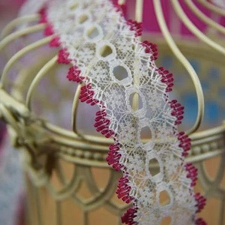 knitting lace - wine