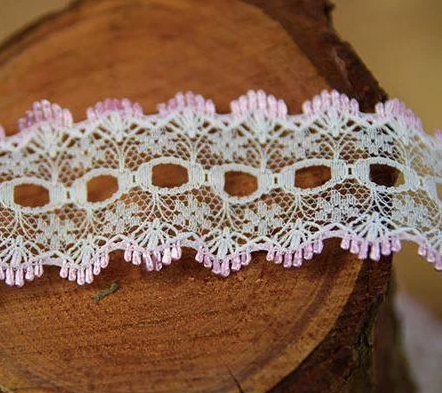knitting lace - pink