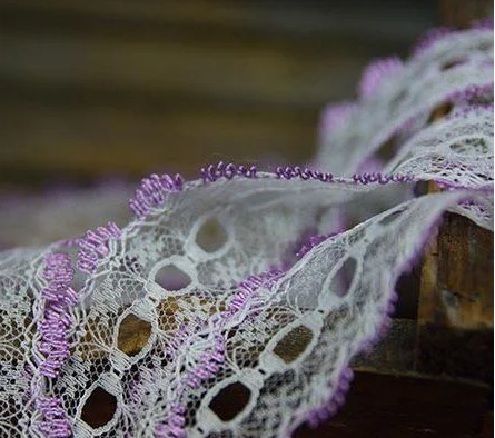 Knitting Eyelet Lace 35mm wide - lilac