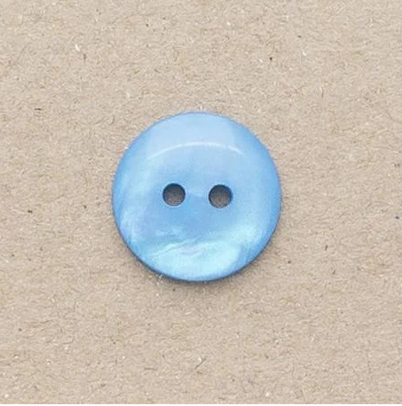 Mother of Pearl Look Button - Blue
