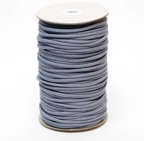 4mm silver grey cord