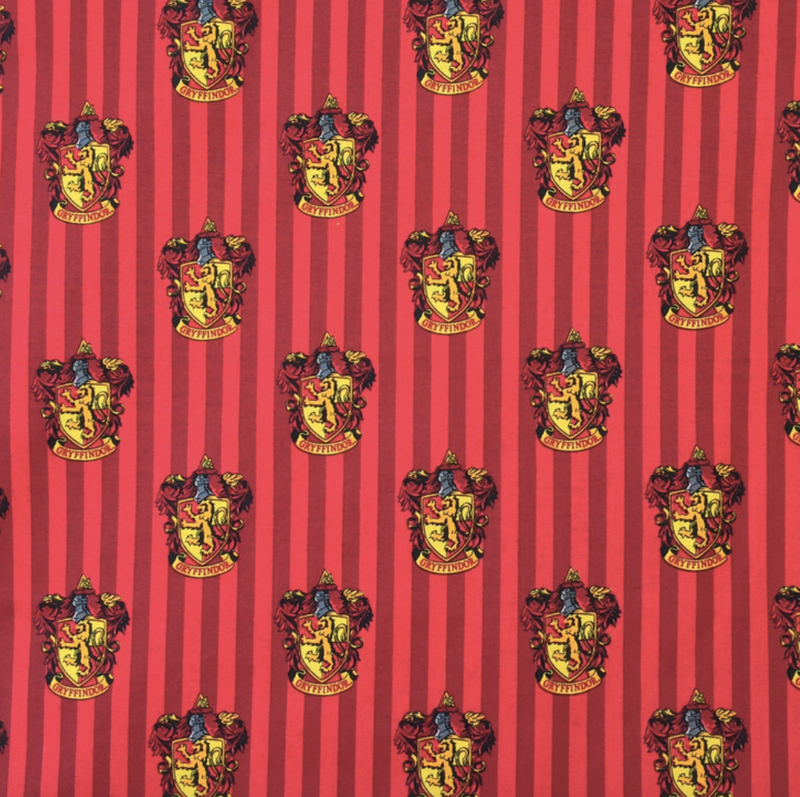 Harry Potter Gryffindor House Cup 100% Cotton Fabric Per 1/2 Metre