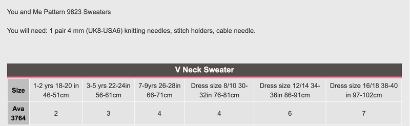 *SALE* HALF  PRICE Stylecraft You & Me Double knitting sweater pattern, 9823