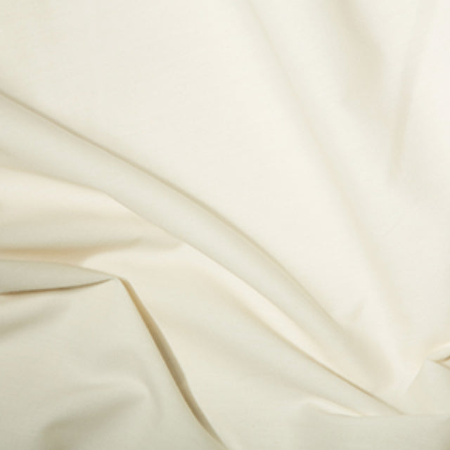 Cream plain polycotton fabric