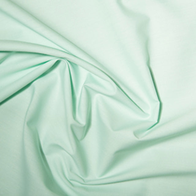 Mint plain polycotton fabric