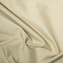 Beige plain polycotton fabric