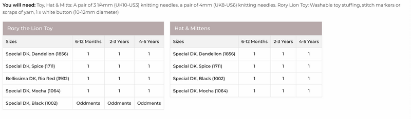 Stylecraft  Hat, Mittens & Toy in double knitting pattern no. 9868