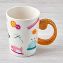 Sewing Tape Measure Shaped Handle Mug - Great Gift