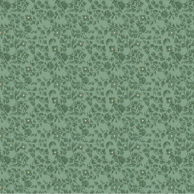 Ditsy Floral Vine Green 100% Premium Cotton by Timeless Treasures Per 1/2 Metre