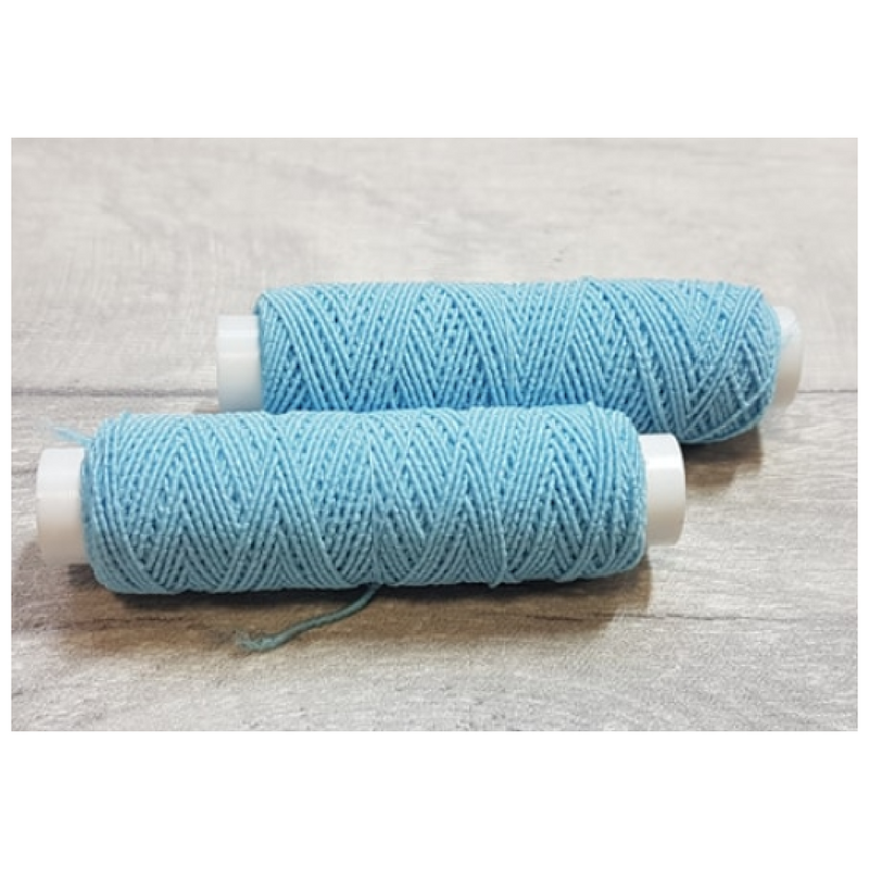 shirring elastic - sky