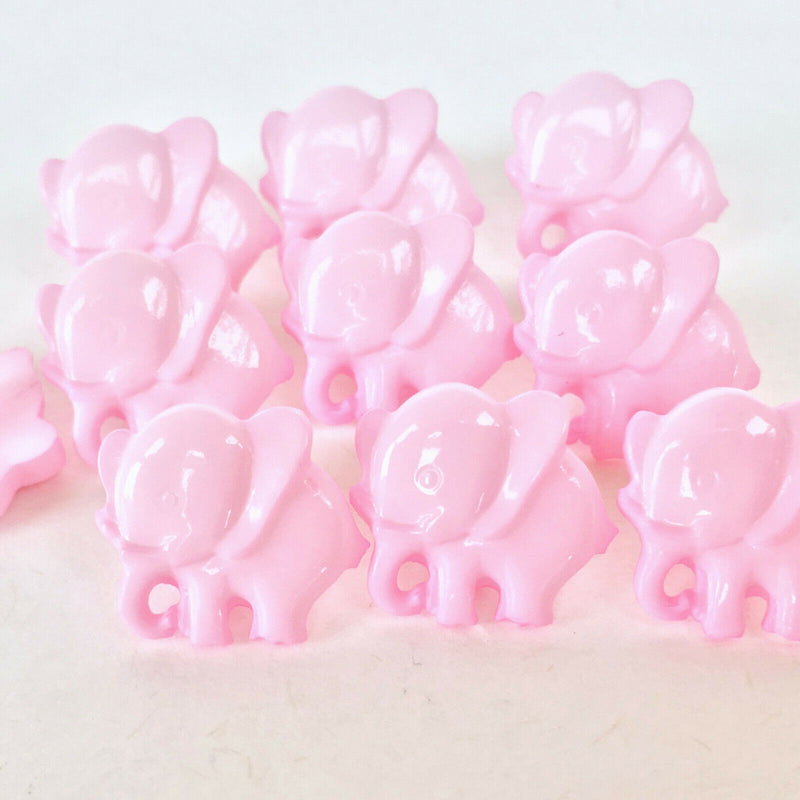 Baby Elephant Shape Button - Pink