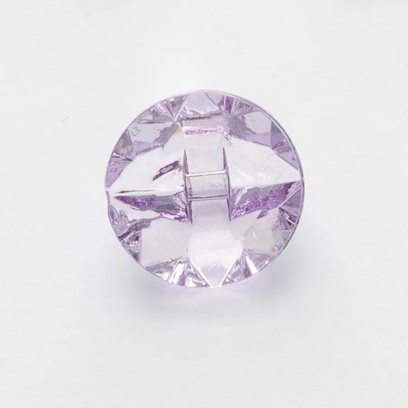 Sparkly Clear Round Button - Lilac