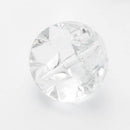 Sparkly Clear Round Button - Clear