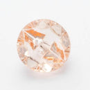 Sparkly Clear Round Button - Peach