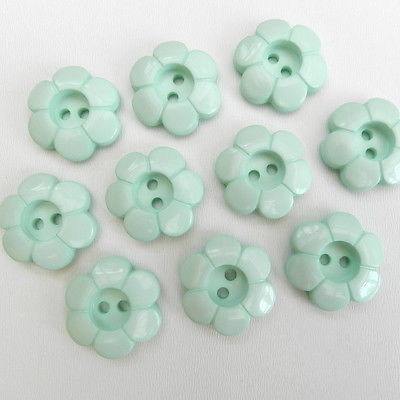 Daisy Flower Button - Mint Green No 36