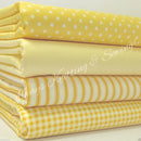 HALF METRE BUNDLE, 4 Piece Lemon Basics 100 % cotton fabric