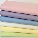 6 piece, FAT QUARTER BUNDLE , Plain Pastel /Easter Basics, 100% cotton poplin fabric ~