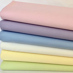 6 piece, FAT QUARTER BUNDLE , Plain Pastel /Easter Basics, 100% cotton poplin fabric ~