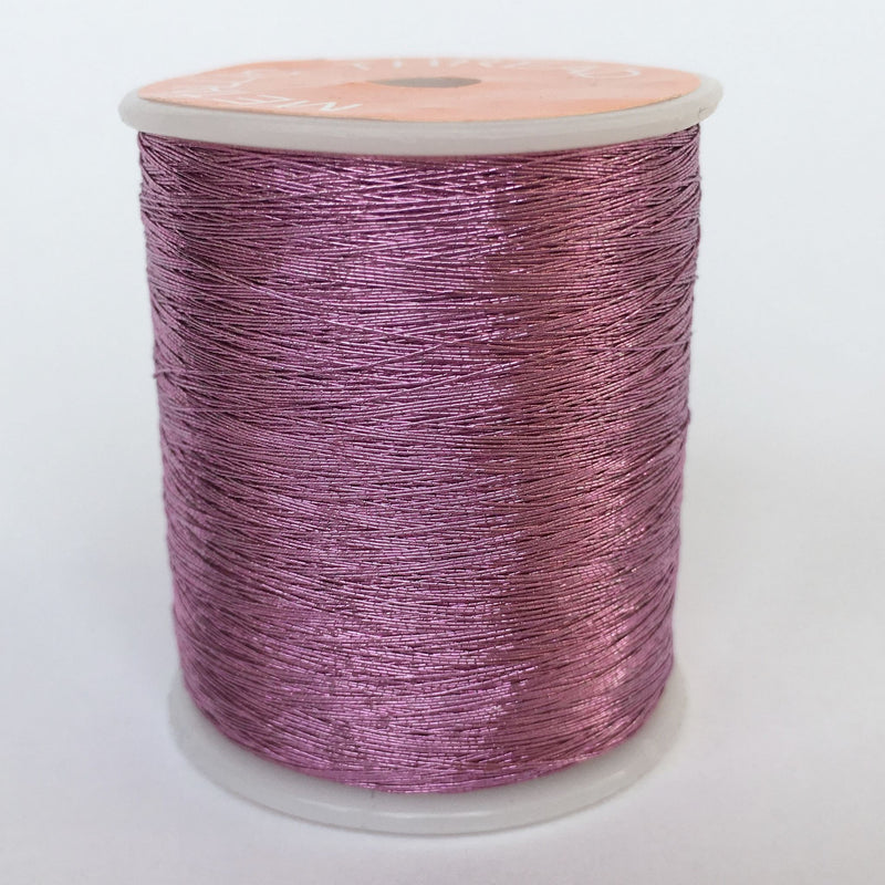 Pink metallic thread