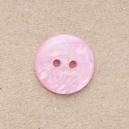 Mother of Pearl Look Button   - Pink