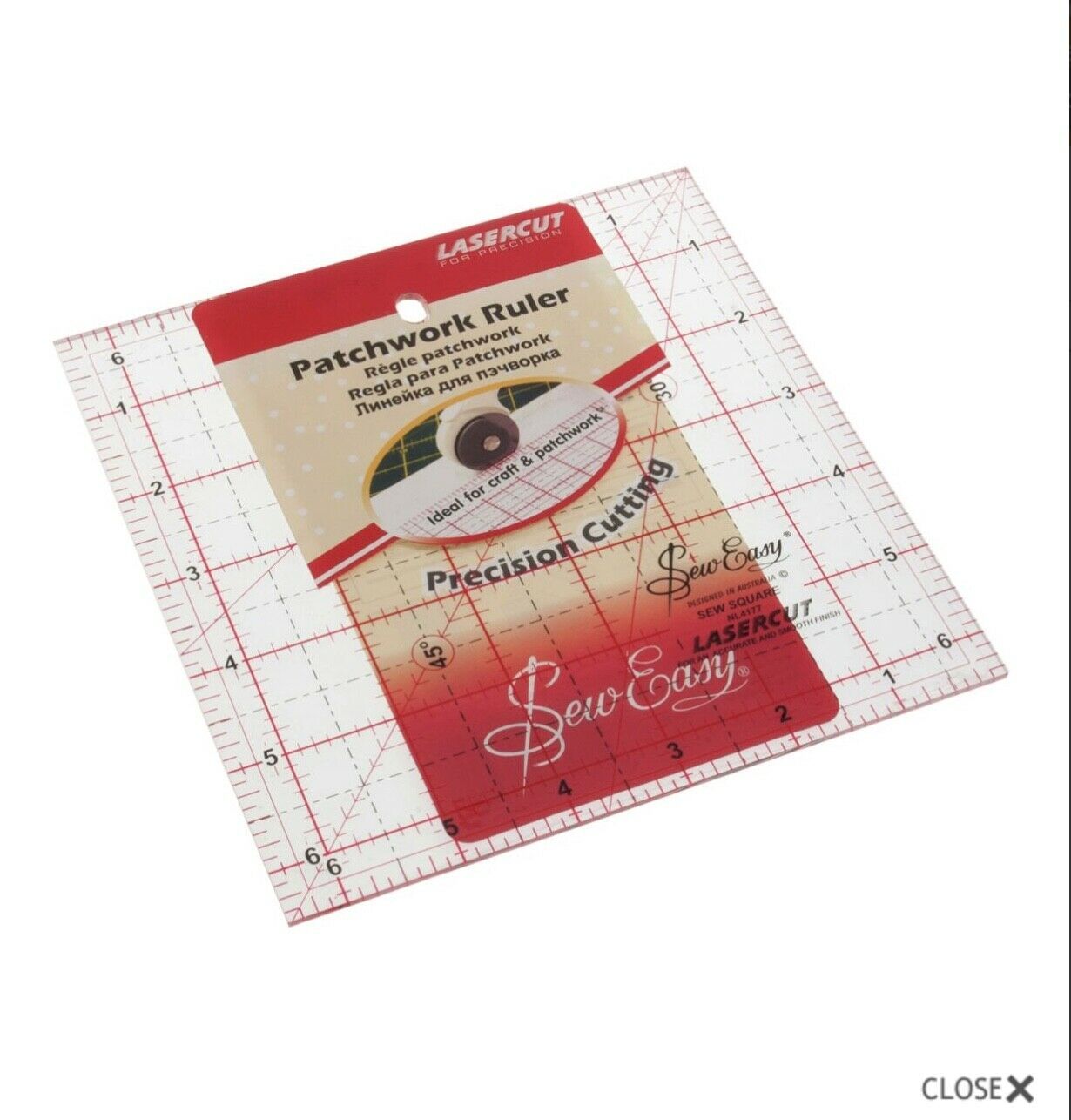 Patchwork Sewing Template Rulers by Sew Easy, Triangle, Squares Hexagons