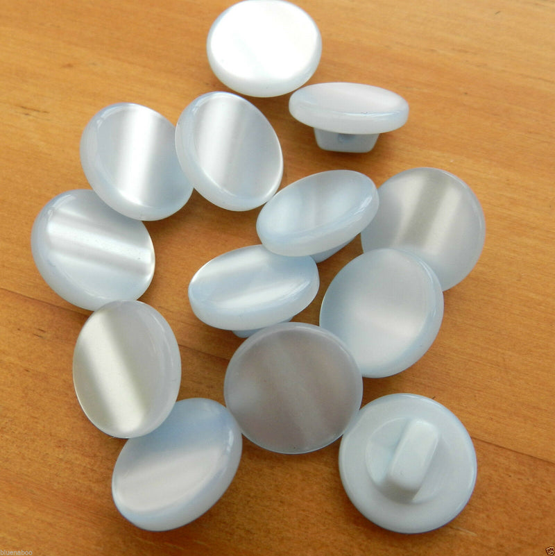 Pastel Round Pearl Buttons Size 11.5mm. PALE BLUE 22