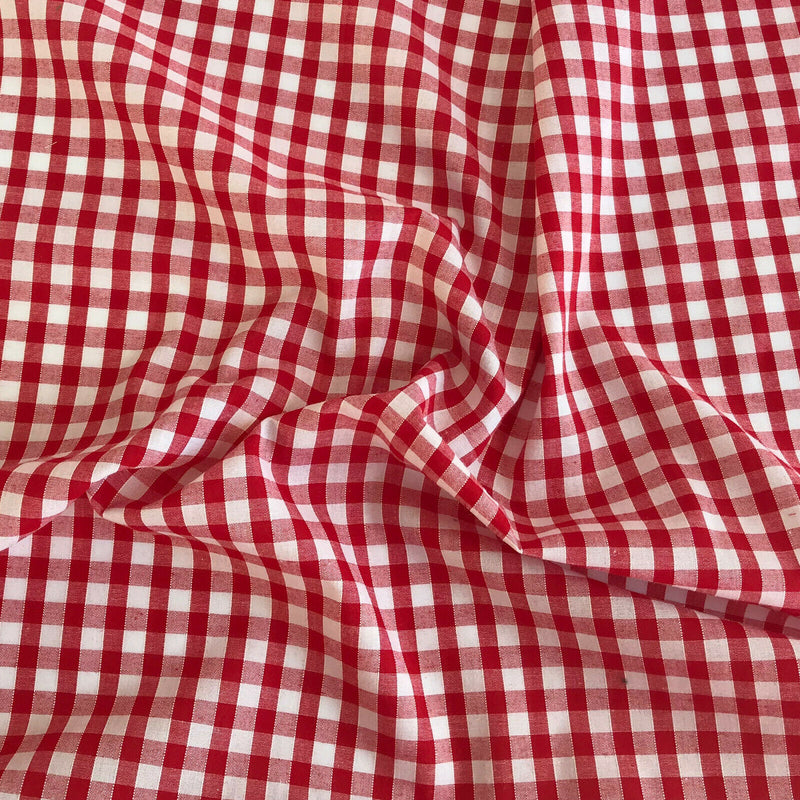 Gingham Polycotton Fabric, 1/8 Inch, Tiny design, 110cm Wide, by the half metre ~