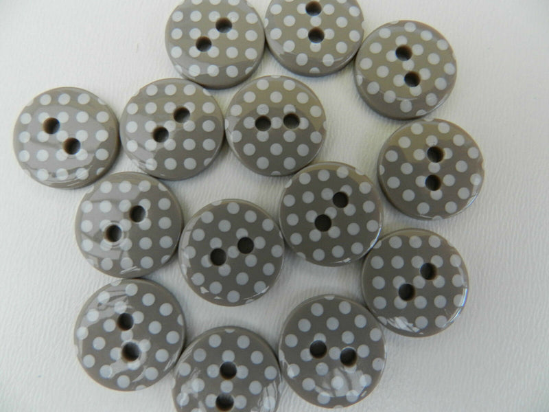 Spotty Round Button 12mm - Cappuccino