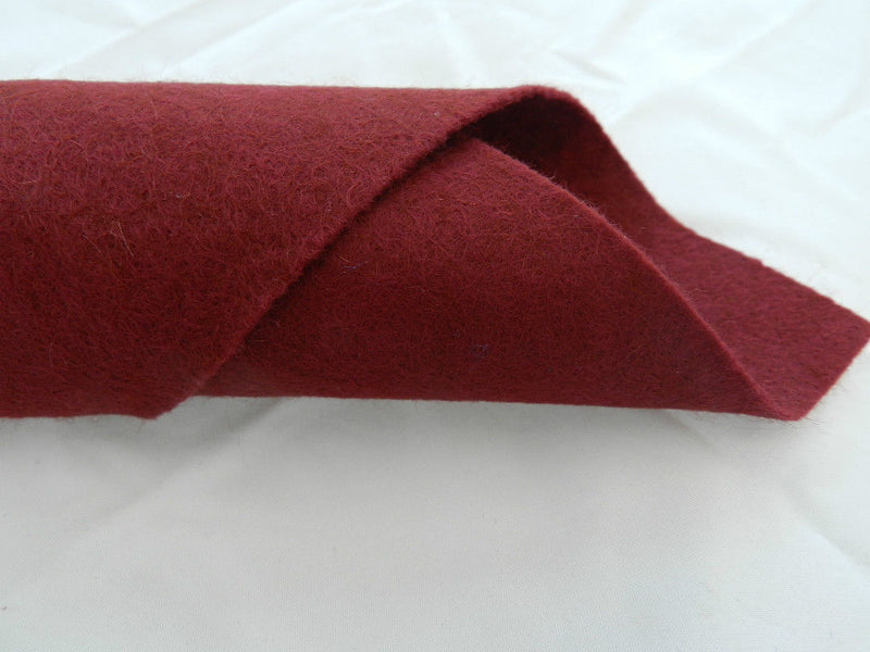 Burgundy wool felt square