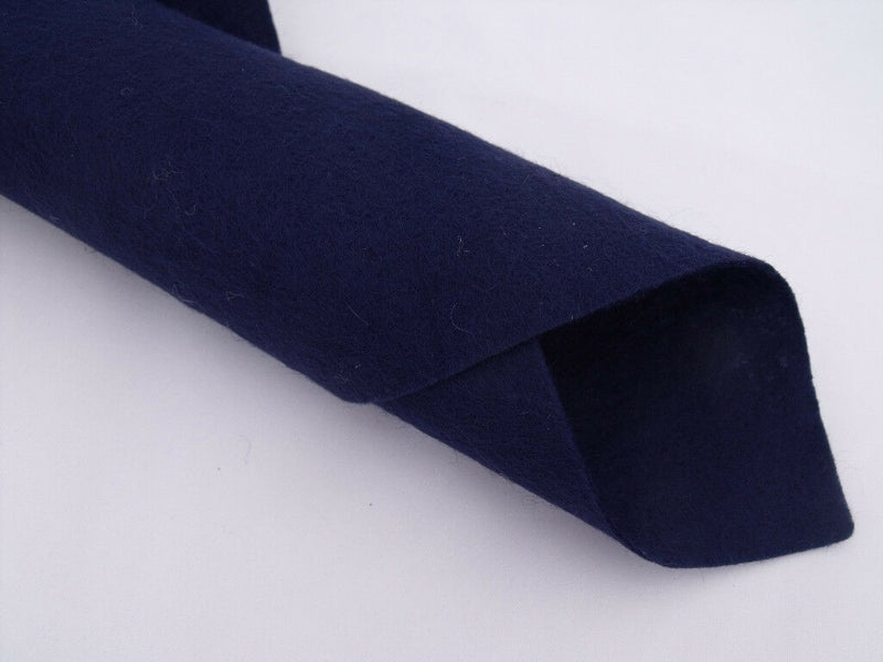 Wool Felt Squares for Sewing and Crafting, 12 x 12 inches - Navy Blue 