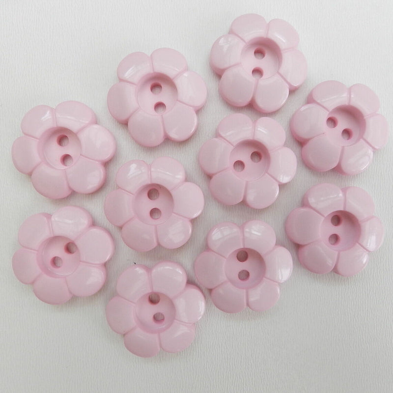 Daisy Flower Button 15mm - pink no 5