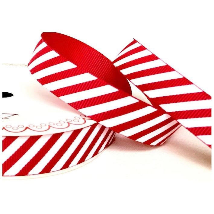 Berties Bows Candy Stripe Grosgrain Ribbon 16mm