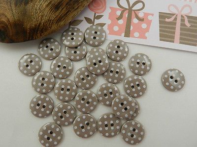 Spotty Round Button 19 mm - Cappuccino