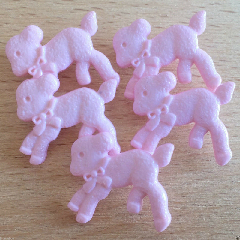 Cute Easter Spring Lamb Button - Pink