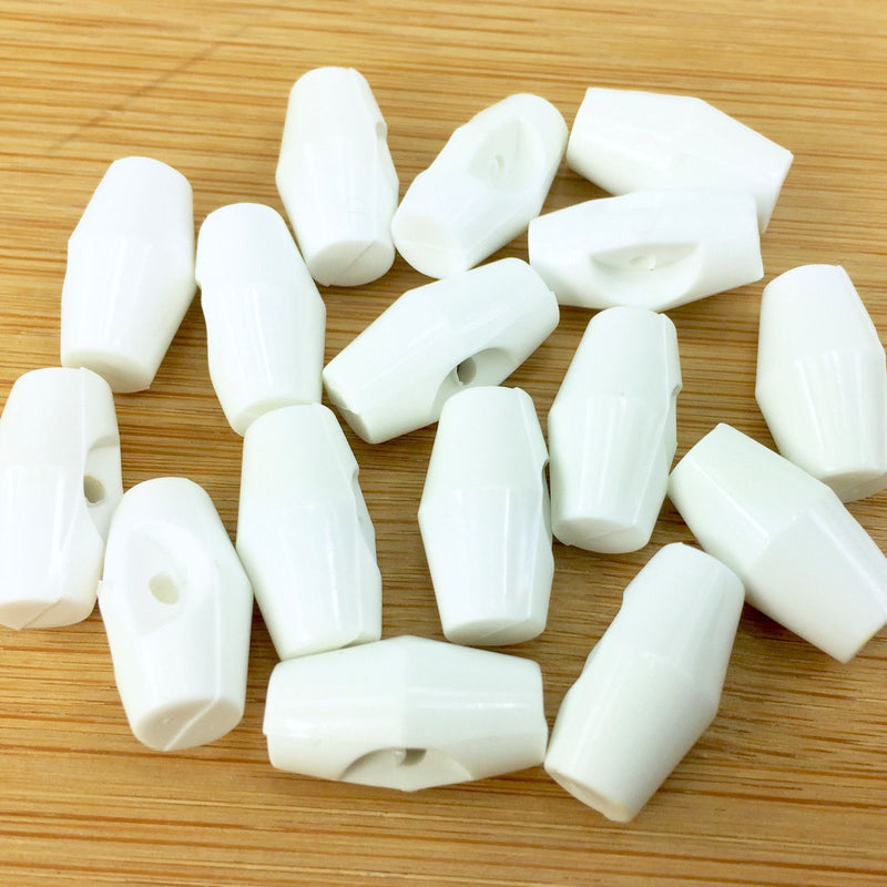 Toggle Button 19mm - White No. 1