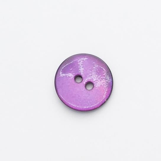 Round natural akoya shell buttons  15 mm  -Purple R467